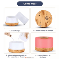 Aromatizador Umidificador Ultrassônico LED 7 Cores
