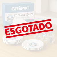Kit 10 Pratos e 8 Copos Oficiais Time da Paixão!