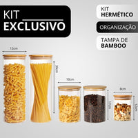 Kit Potes Herméticos + Brinde Exclusivo Hoje!