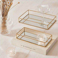 Bandeja Decorativa com Espelho Luxo